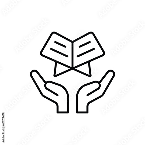 al quran icon. outline icon