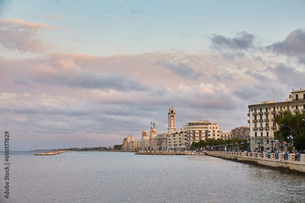 Bari - The promenade in the morning light.