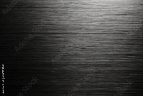 Black and dark gray brushed metal texture for a polished steel background, generative ai