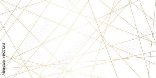 Abstract luxury golden geometric random chaotic lines with many squares and triangles shape background.