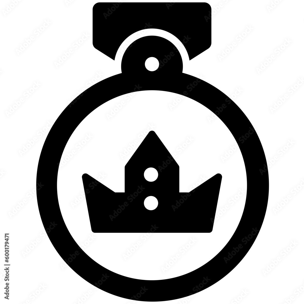 crown1 black solid icon