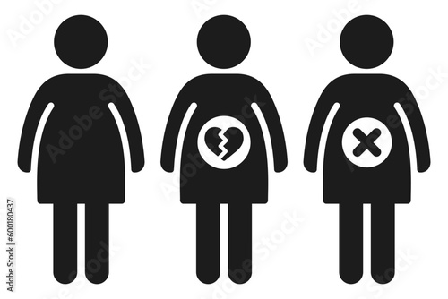 Miscarriage and abortion icon