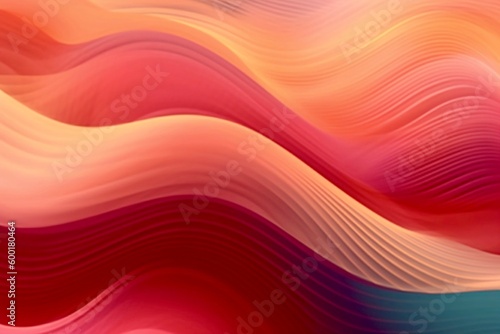 Artistic waves background. Spring 2023. Beach Towel. Pink, Teal, Red
