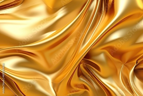 Golden background of abstract art. The fashion of modern art  generative ai