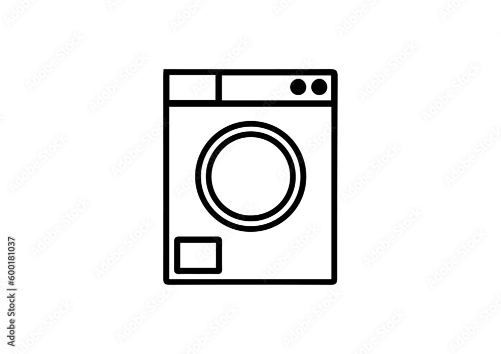 vector washing machine electronic tool illustration