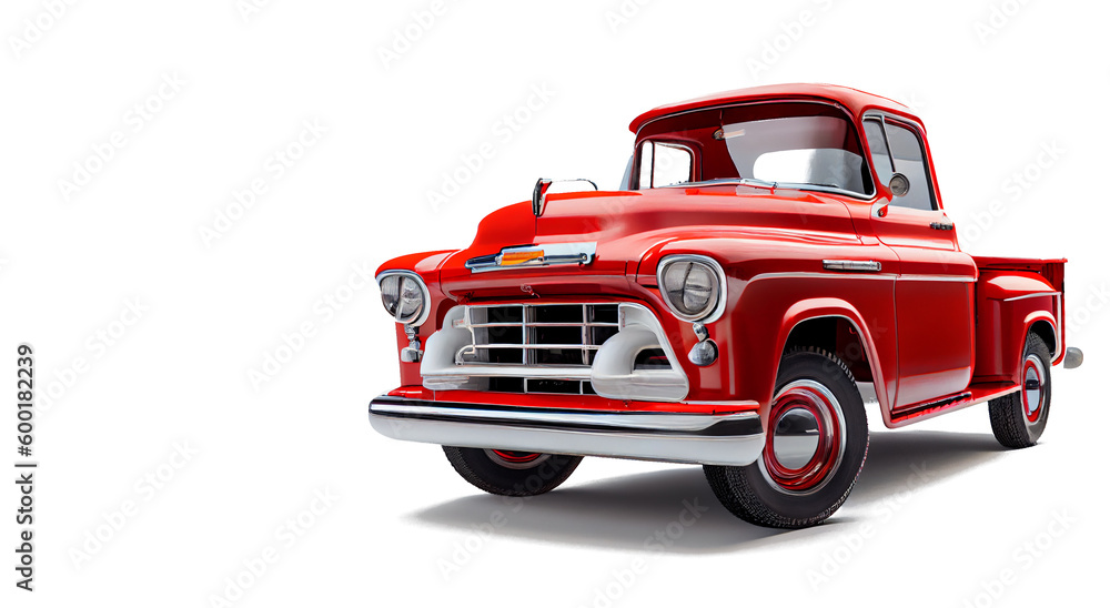 red car on a white background. using generative AI