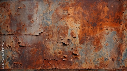 Rusty metal surface with scratches and distressed marks  generative ai