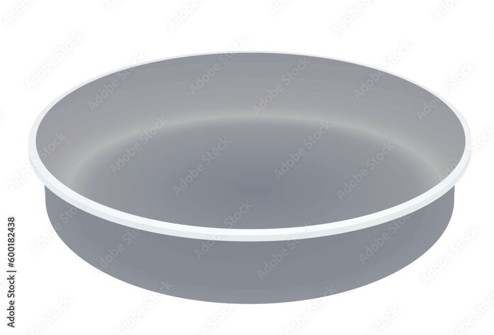 Metal baking pan. vector illustration Metal baking pan. vector illustration