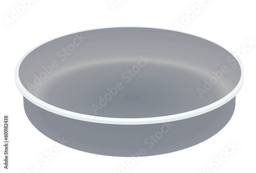 Metal baking pan. vector illustration