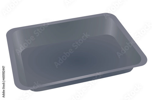 Metal baking pan. vector illustration