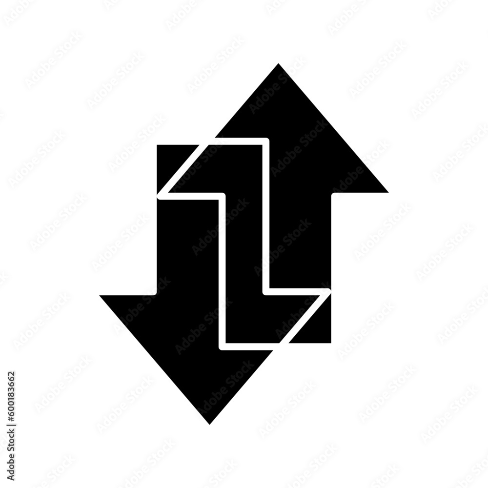 arrow up and down user interface black Icon button arrow up and down user interface black Icon button