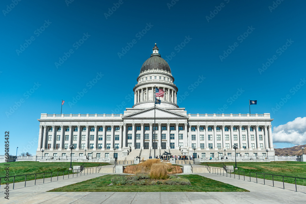 Utah State Capitol building at daytime on Capitol Hill in Salt Lake City, Utah	
