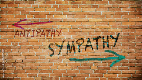 Street Sign to Sympathy versus Antipathy