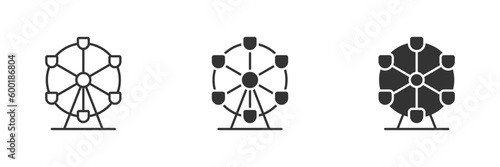Ferris wheel icon. Simple design. Vector illustration.