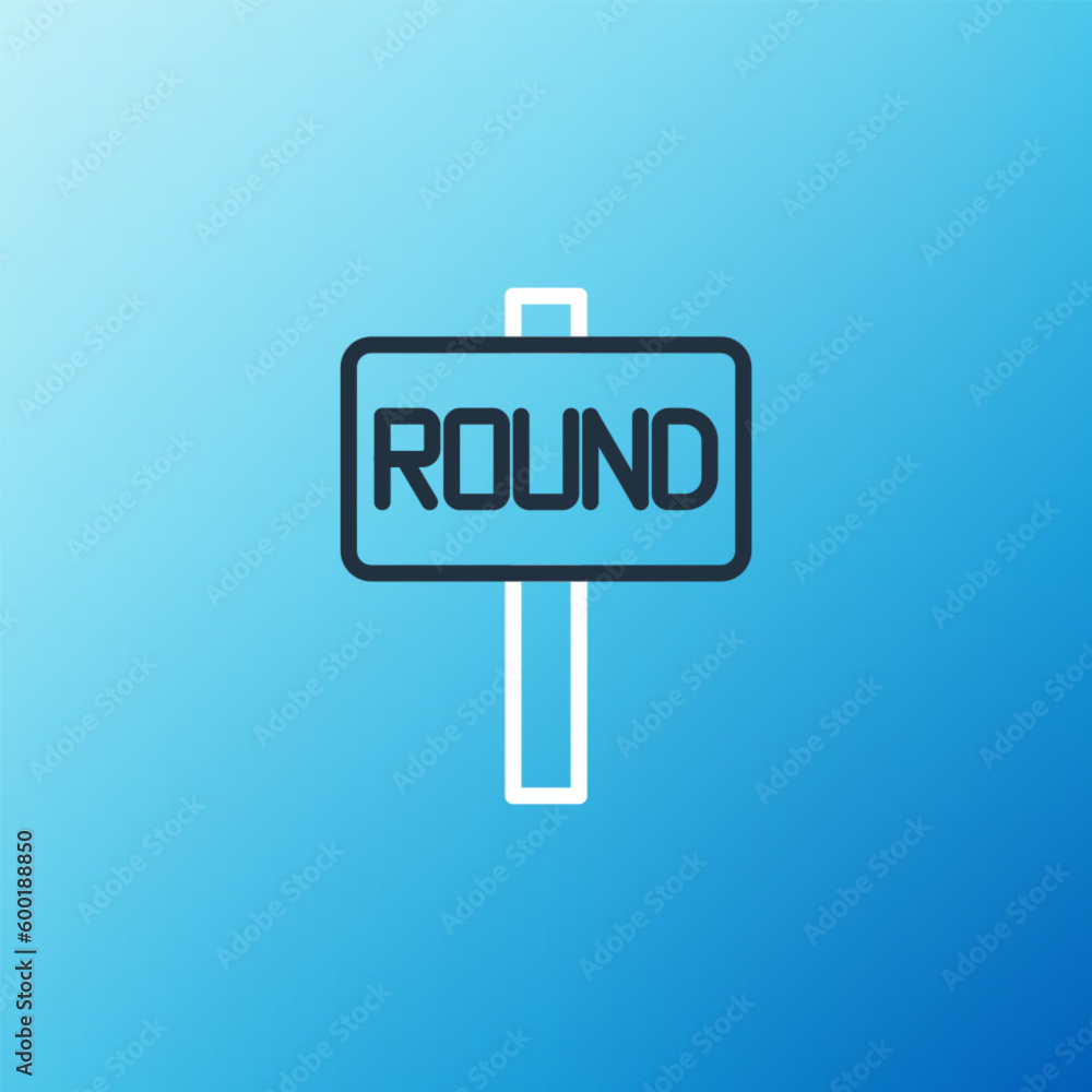 Line Boxing ring board icon isolated on blue background. Colorful outline concept. Vector Line Boxing ring board icon isolated on blue background. Colorful outline concept. Vector