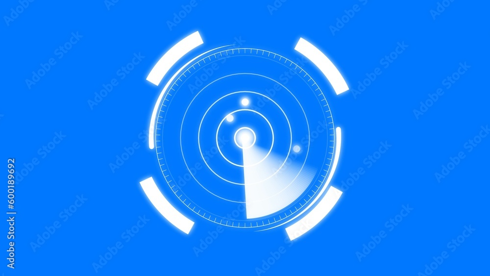 Digital radar HUD screen animation, Digital technology radar screen ...