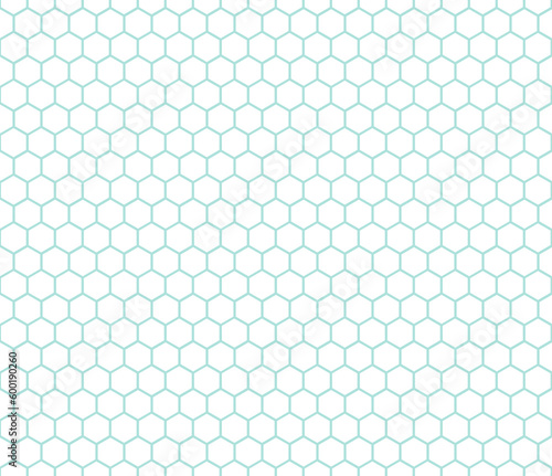 Blue hexagon honeycomb seamless background pattern. Abstract geometric graphic hexagon pattern background 