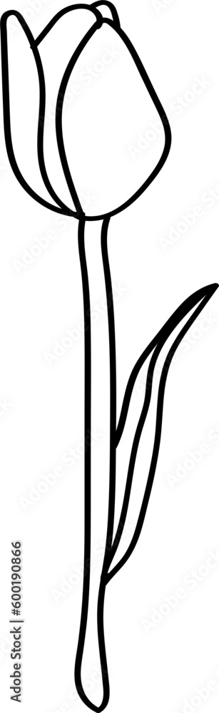 Simple Flower Line Art Simple Flower Line Art