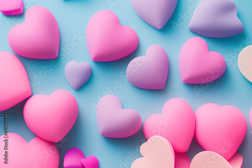 Background of brightly colored candy hearts for Valentine's Day