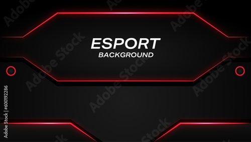 black and red futuristic gaming background with technology concept