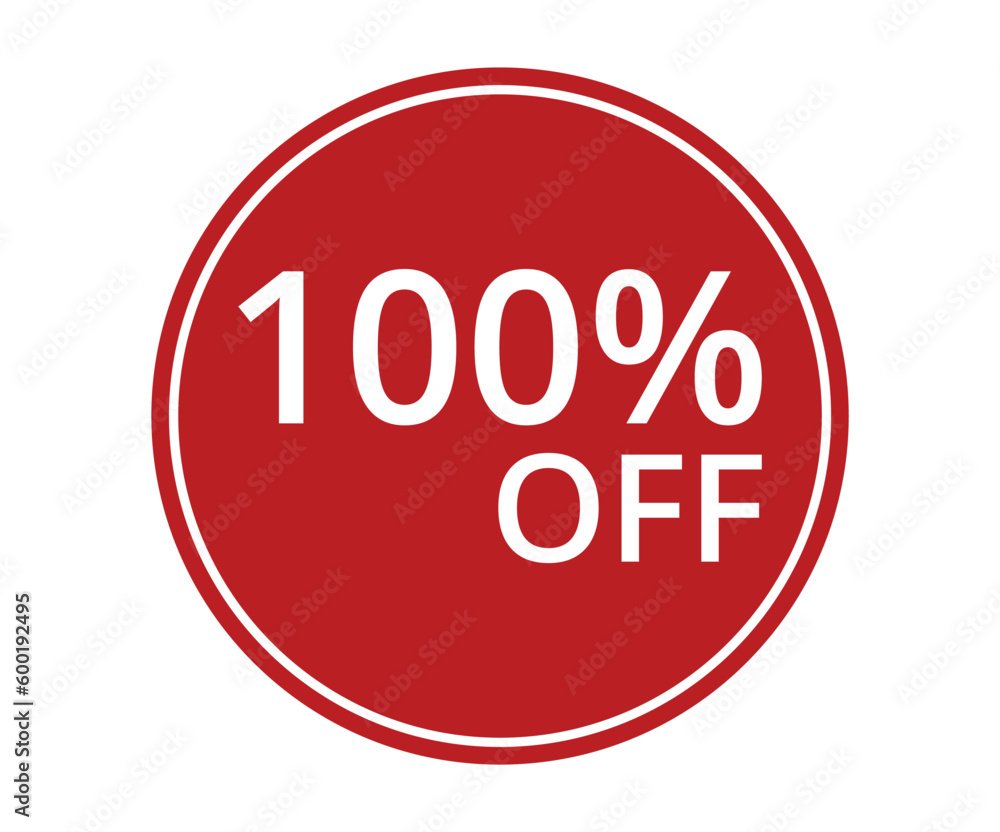 100% of Discount. Discount price. Special offer discount.The concept of the social network.Vector illustration. 100% of Discount. Discount price. Special offer discount.The concept of the social network.Vector illustration.