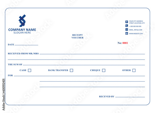 Recept voucher Royalty free Vector design