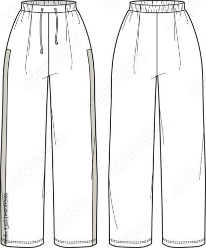 UNISEX JOGGERS AND TROUSERS FLAT DESIGN VECTOR