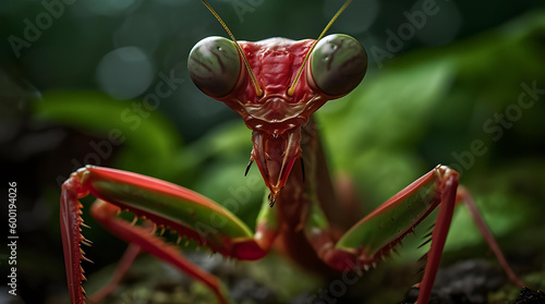 Fotografie Praying mantis on ground