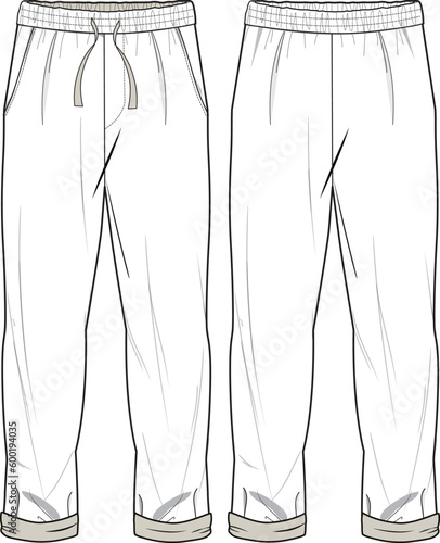 MEN AND BOYS BEACH PANT AND SPORTY TROUSER VECTOR