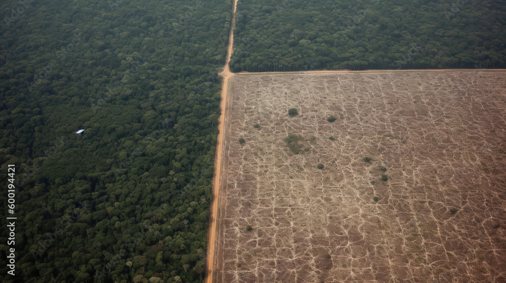 Obraz premium Climate change - Deforestation