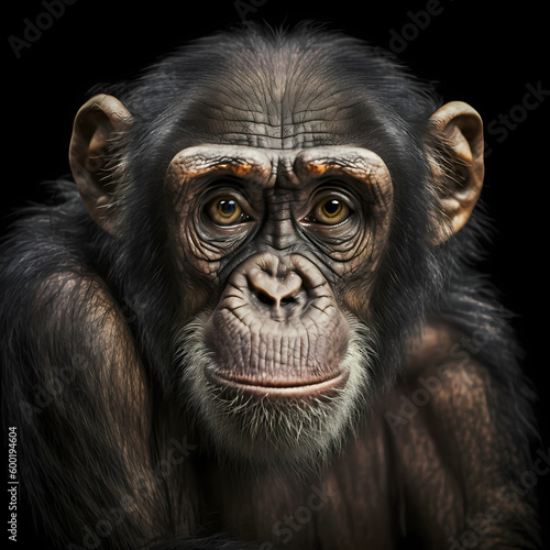 Chimpanzee. Generative AI © Darwis