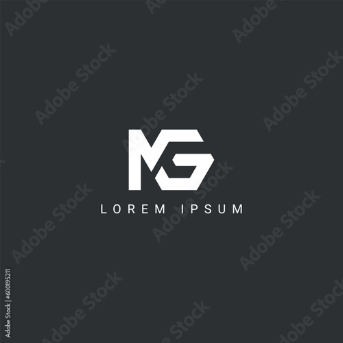 Alphabet letter MG GM icon logo vector symbol.
