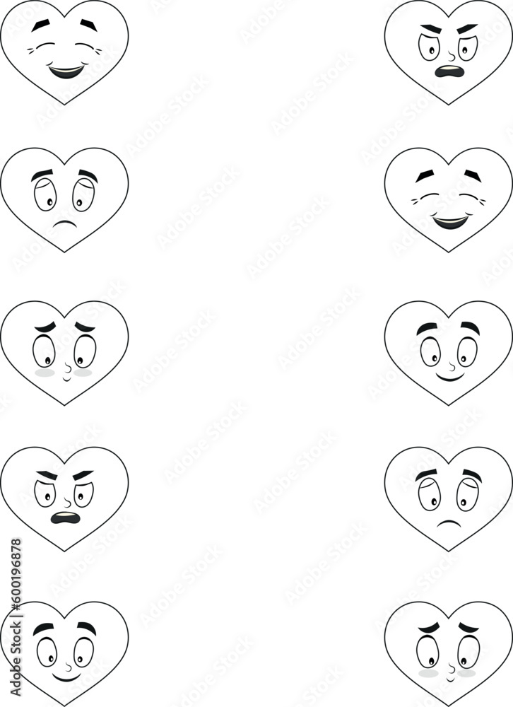 Saint Valentine day black and white matching activity for children