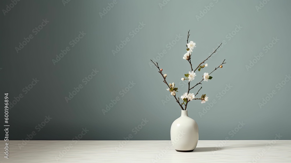 a single elegant vase in a minimalist setting, generative ai a single elegant vase in a minimalist setting, generative ai