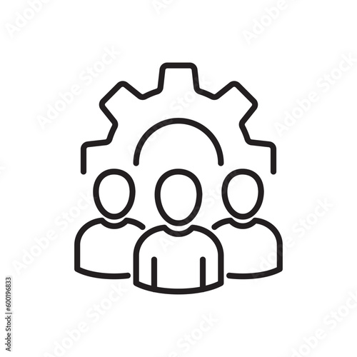 Management Icon. Teamwork management icon. Business team. Company leader, supervisor. Partnership icon. Organization workforce. Facility. Crowd management. Businessman career development. CRM.