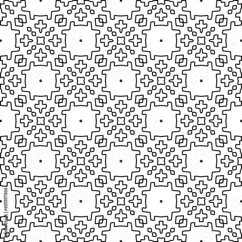 Geometric pattern of lines.  Black and white pattern for web page  textures  card  poster  fabric  textile.