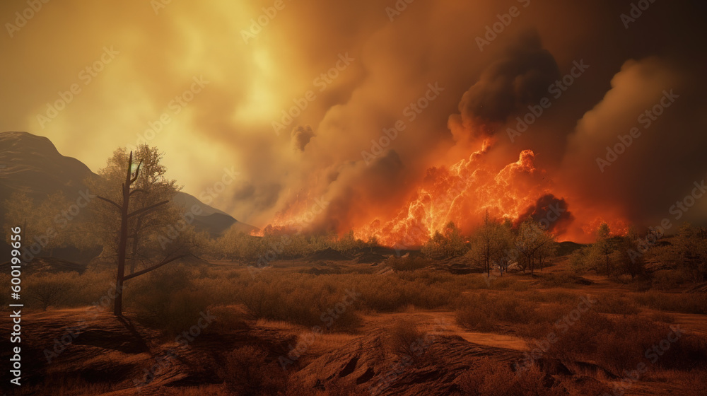 Fototapeta premium Wildfires - Climate Change