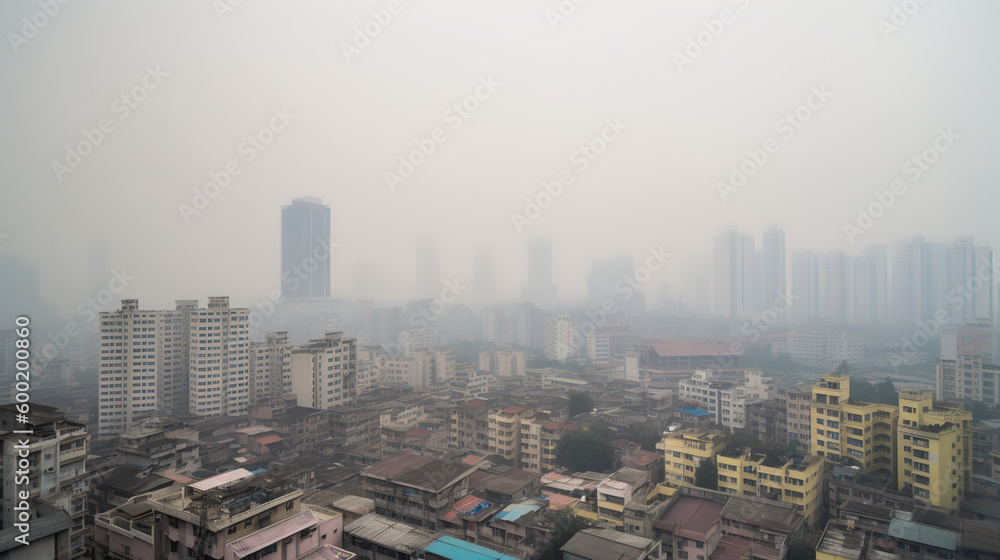 Obraz premium City smog pollution