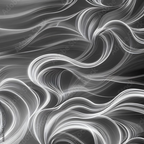 A swirling smoke pattern in black and white2, Generative AI