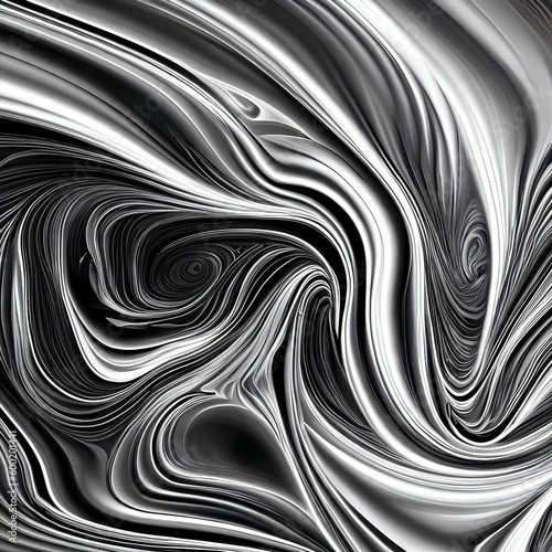 A swirling smoke pattern in black and white4, Generative AI
