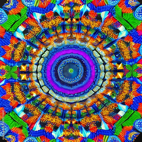 A kaleidoscope of brightly colored circles3, Generative AI
