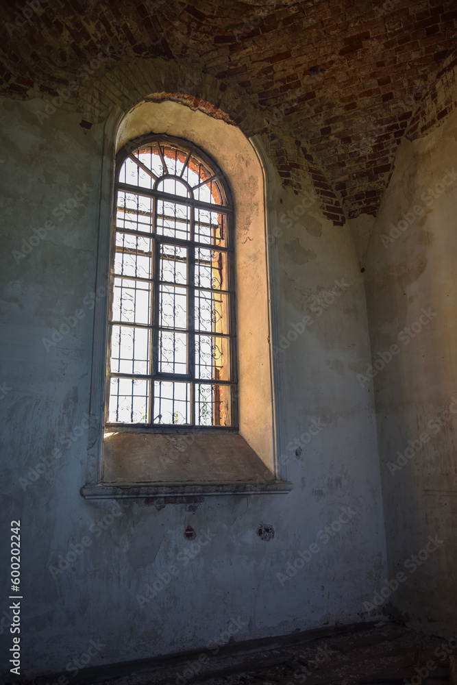 window arch in an abandoned temple window arch in an abandoned temple