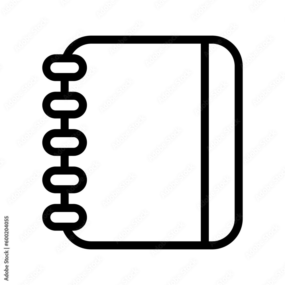 Notebook icon. sign for mobile concept and web design. vector illustration Notebook icon. sign for mobile concept and web design. vector illustration
