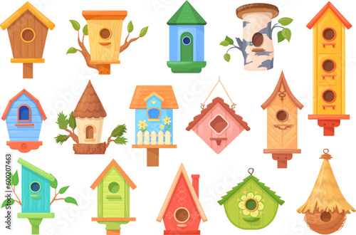 Fotomurale Handmade birdhouses