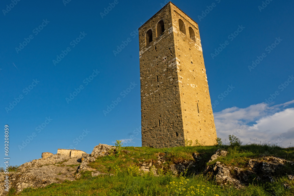 bell tower in San Leo