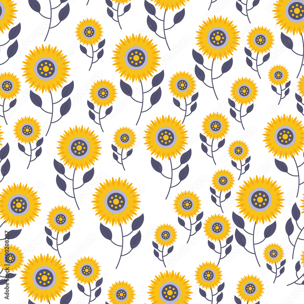 Daisy flower vector pattern Illusration floral background Daisy flower vector pattern Illusration floral background
