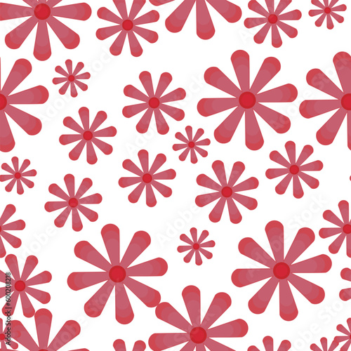 Daisy flower vector pattern Illusration floral background © henu7799