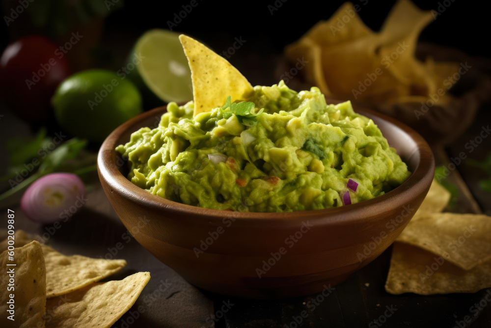 bowl of guacamole bowl of guacamole