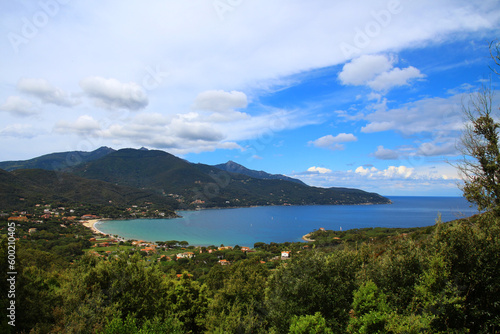 Coastal landscape from a bay on Elba Island, Livorno, Tuscany, Italy © bummi100