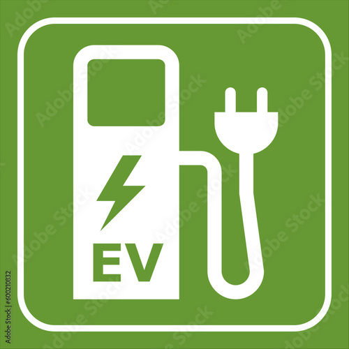 Vector graphic of sign for electric vehicle charging point © Dimitrios